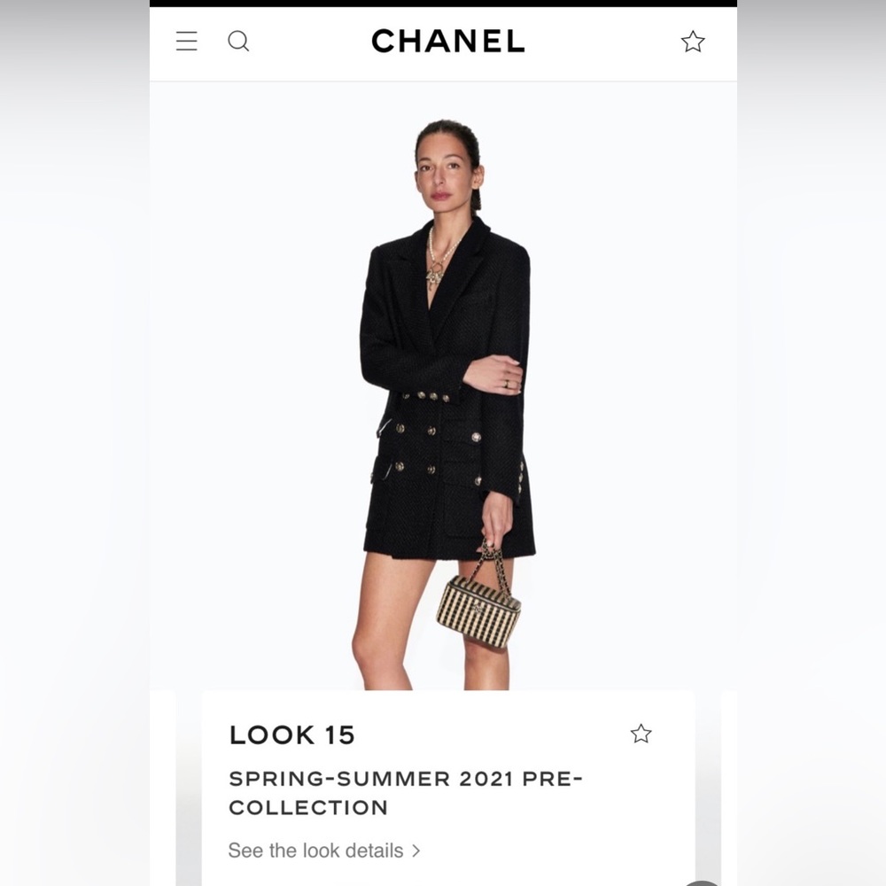 RARE Chanel 2021 Black Tweed peacoat/dress coat/jacket